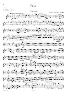 Partition violon, Trio en B-flat pour Piano, violon et violoncelle, D.898 par Franz Schubert