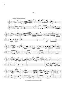 Partition , Adagio, un poco andante, Sei Sonate per Cembalo, Hertel, Johann Wilhelm