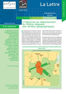 L influence du département du Rhône dépasse ses limites géographiques