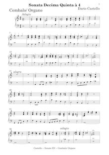 Partition Cembalo (realized continuo), Sonate concertate en stil moderno, libro secondo