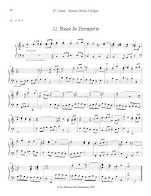 Partition 3, Basse de trompette, Petites Pièces d Orgue, Lanes, Mathieu
