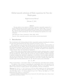 Global smooth solutions of Euler equations for Van der Waals gases