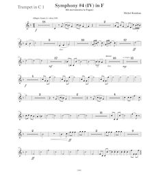 Partition trompette 1 (C), Symphony No.4  Pastorale , Symphony on Canadian Folk Themes par Michel Rondeau