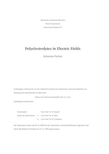 Polyelectrolytes in electric fields [Elektronische Ressource] / Sebastian Fischer