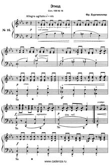 Partition , La Séparation, 18 Etudes, Op.109, Burgmüller, Friedrich