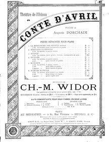 Partition Piano 1 , partie, Conte d Avril (), Op.64, Widor, Charles-Marie