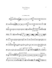 Partition timbales, XylophonePercussion (basse tambour, cymbales, Basque tambour, Snare tambour), La Péri ou La fleur d immortalité