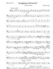 Partition basson 2, Symphony No.8, E major, Rondeau, Michel par Michel Rondeau