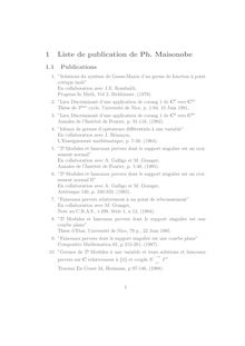 Liste de publication de Ph Maisonobe
