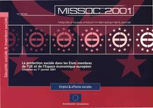 MISSOC 2001 . Protection sociale dans les Etats membres de l UE et de l Espace économique européen Situation au 1er janvier 2001