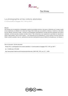 La photographie et les notions abstraites - article ; n°1 ; vol.27, pg 68-77