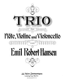 Partition violon, Trio pour flûte, violon et violoncelle, D minor/ D major