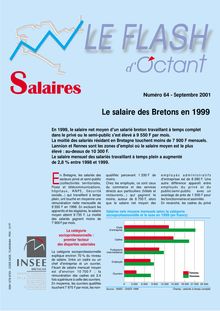 Le salaire des Bretons en 1999 (Flash d Octant n° 64)