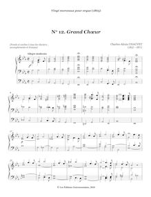 Partition No , Grand Chœur, 20 célèbres pièces, Chauvet, Alexis