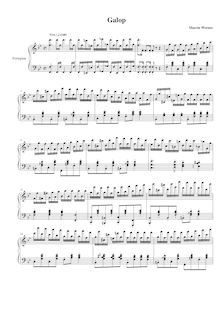 Partition complète, Galop pour piano, B flat major, Werner, Marcin