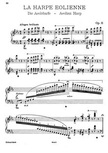 Partition de piano, La Harpe eolienne, Op.11, Smith, Sydney