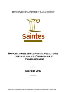 Rapport du maire 2009 au 23 06 2010 pour internet - Ville de Saintes