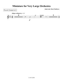 Partition Piccolo trompette (en A), Miniature pour Very grand orchestre