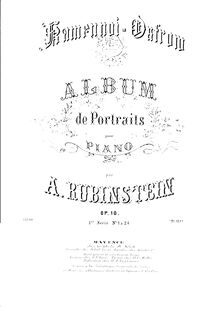 Partition complète, Kamenniy-Ostrov, Op.10, 24 Piano Sketches, Rubinstein, Anton