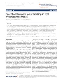 Spatial and temporal point tracking in real hyperspectral images