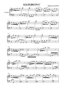 Partition complète, sonate per organo, Galuppi, Baldassare