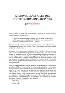 Archives classiques des Troyens-Romains-Judaïtes