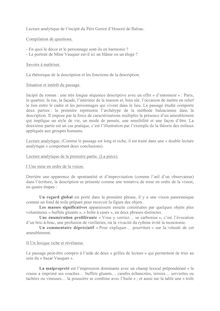 Lecture analytique de l incipit Père Goriot d Honoré de Balzac