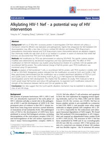 Alkylating HIV-1 Nef - a potential way of HIV intervention