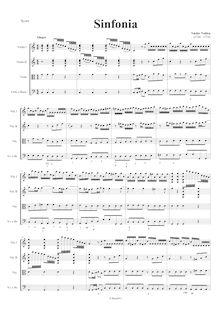 Partition Score et parties, Sinfonia, C major, Vodička, Václav
