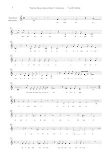 Partition chœur 3: Alto, Domine deus, Deus virtutum, D dorian, Schütz, Heinrich