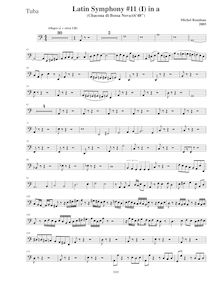 Partition Tuba, Symphony No.11  Latin , A minor, Rondeau, Michel par Michel Rondeau