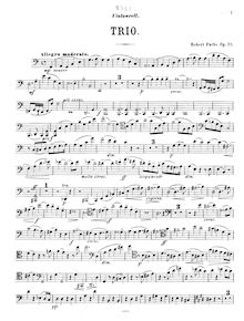 Partition de violoncelle, Piano Trio No.1, Trio für Pianoforte, Violine und Violoncell. Op. 22.