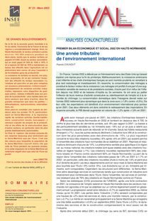 Premier bilan économique et social 2002 en Haute-Normandie : Une année tributaire de l environnement international