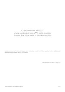 Construction en VB.NET d une application web MVC multi-couches ...