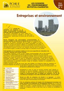 Dossier N°2 "Entreprises et environnement" - Observatoire de l ...