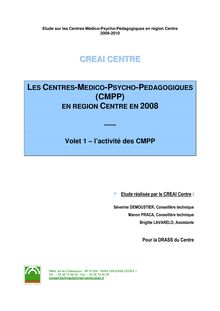 Etude CMPP Anlyse régionale 2010 02 26
