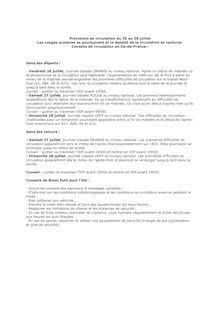Bison Futé : Conseils de circulation en Ile-de-France du 26 au 28 juillet 2013