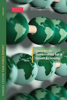 Beyond Rio+20. Governance for a green economy.