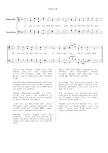 Partition Ps.148: Lobet, ihr Himmel, Gott den Herrn, SWV 253, Becker Psalter, Op.5
