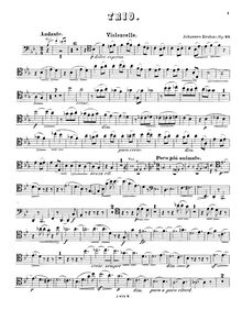 Partition de violoncelle (instead of cor), cor Trio, Waldhorn Trio