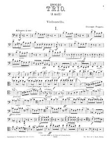 Partition de violoncelle, Piano Trio, A Minor, Frugatta, Giuseppe
