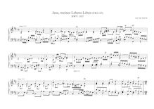 Partition , Jesu, meines Lebens Leben, BWV 1107, pour Neumeister Collection, BWV 1090-1120