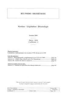 Btspodo gestion   legislation   deontologie 2005 gestion legislation deontologie