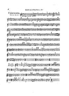 Partition cor 1, 2 (E♭), Concerto pour harpe ou Piano, E♭ major