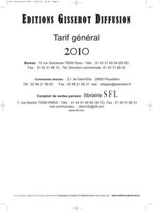 tarif 2009 - tarif 2010