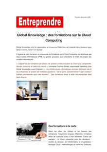 Global Knowledge : des formations sur le Cloud Computing