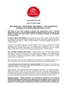 Annulation du « Paris-Dakar des neiges » : les associations ...