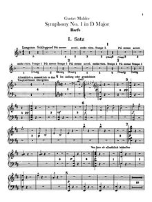 Partition harpe, Symphony No.1, Originally titled "Titan"