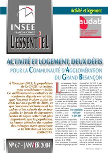 Activité et logement, deux défis pour la communauté d agglomérations du Grand Besançon