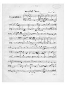 Partition violoncelles et Bassi, violoncelle Concerto, Concerto Pour Violoncelle Avec Orchestre Ou Piano